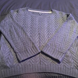 Soho Textured Knit Gray Sweater